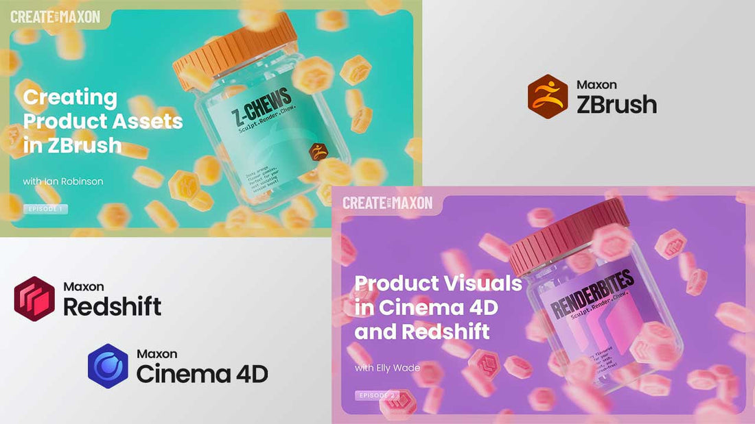 ZBrush、Cinema 4D、Redshift で製品ビジュアルを作成