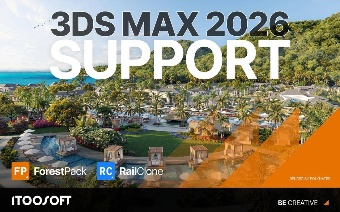 ForestPack、RailCloneが3ds Max 2026に対応